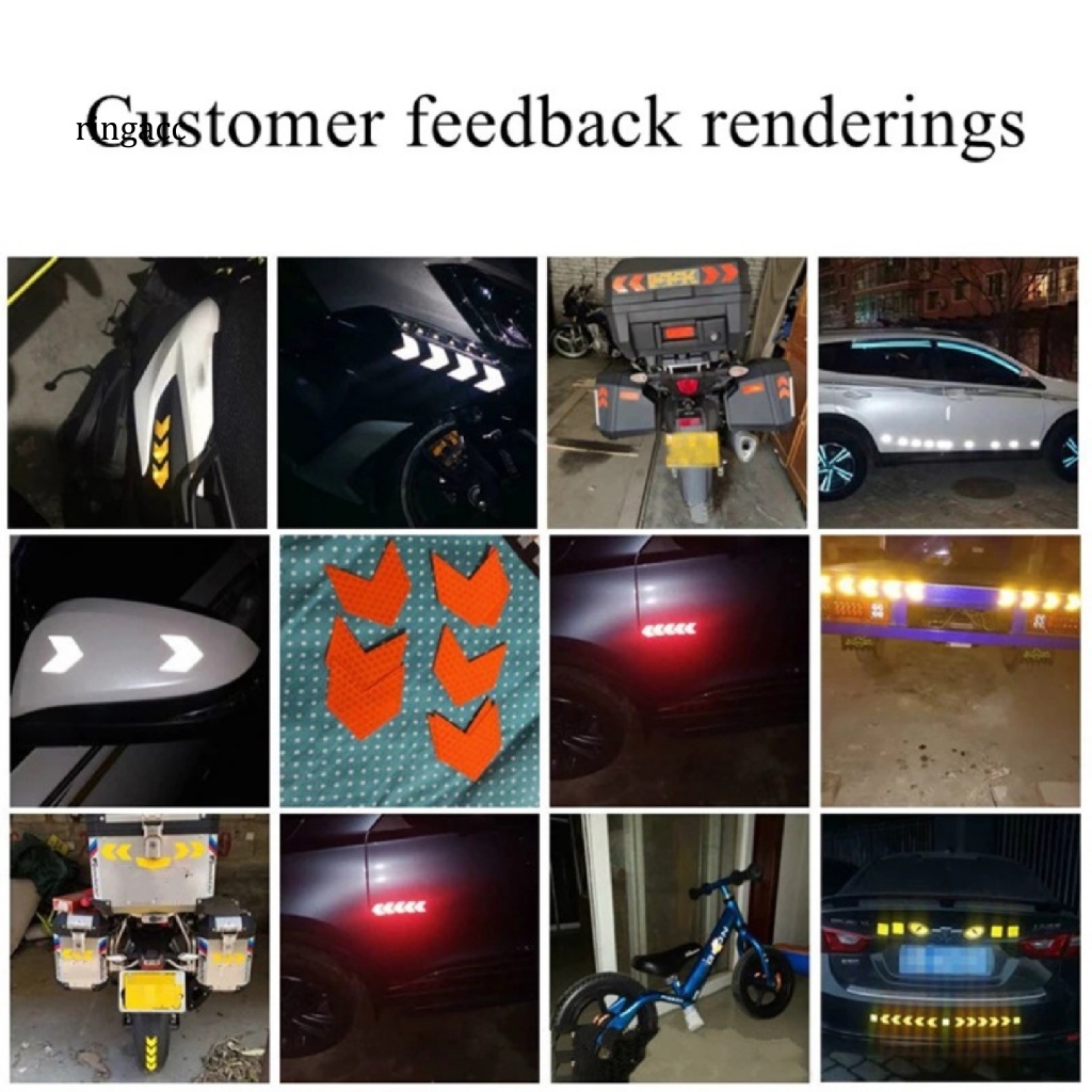 Set 10 Miếng Dán Phản Quang Tự Dính Bảo Vệ Thân Xe Hơi