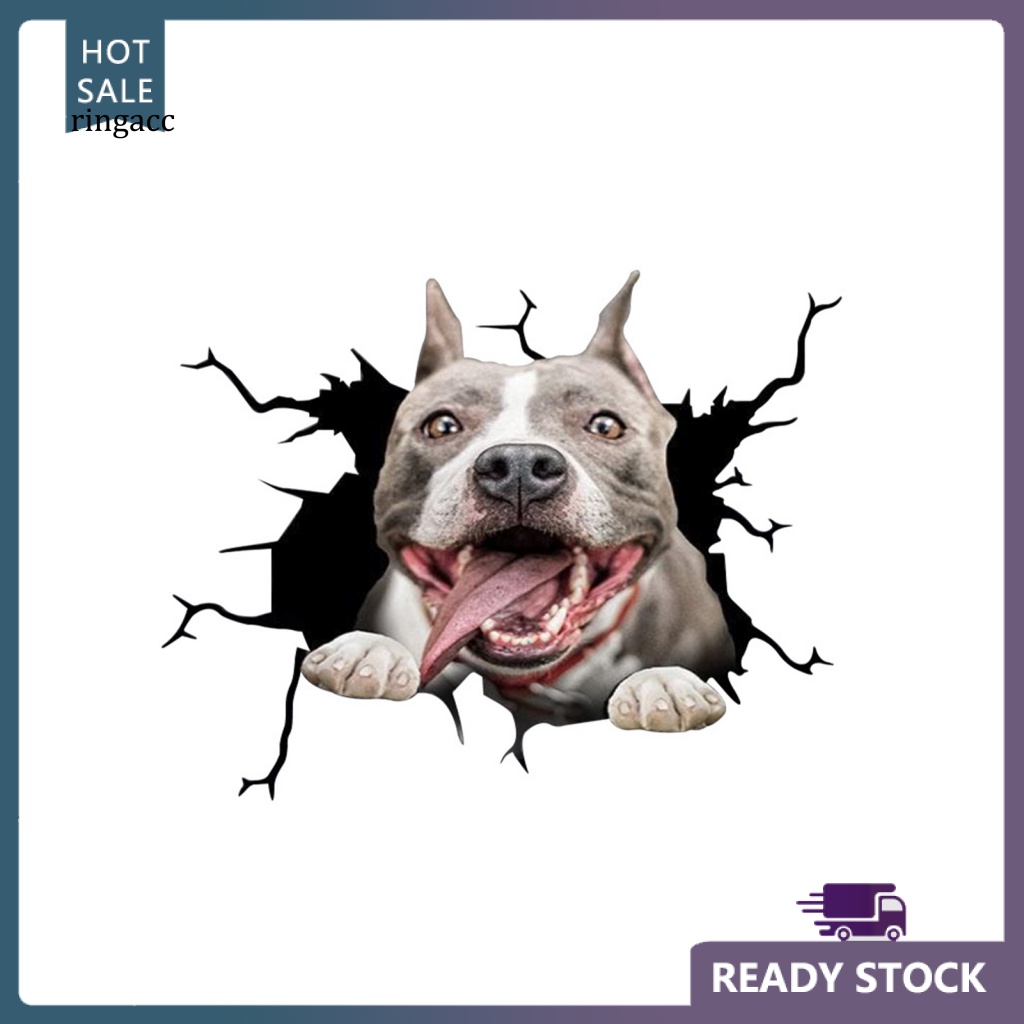 Nhãn Dán Trang Trí Xe Hơi Họa Tiết Vết Nứt 3D Dễ Thương Bắt Mắt