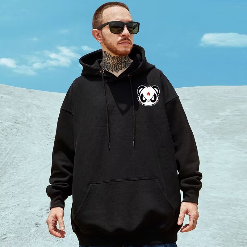 M-8XLáo khoác nam hoodie Tay Dài In Hình Gấu Vui Nhộn Phong Cách Đường Phố Mỹ Thời Trang Unisex