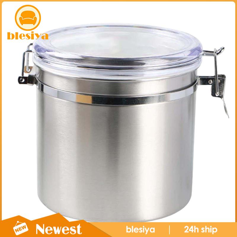 Hũ Đựng Cà Phê / Hạt / Đồ Ăn Vặt Bằng Thép Không Gỉ Tiện Dụng Cho Nhà Bếp