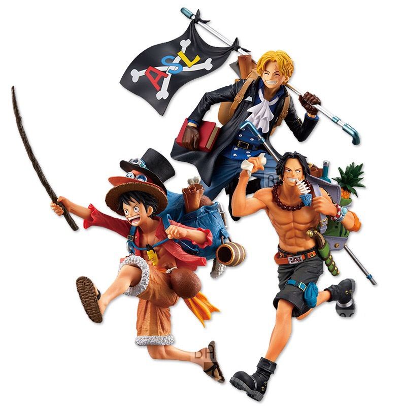 Mô hình YAZHOULONG kiểu nhân vật hoạt hình Luffy Ace Sabo One Piece