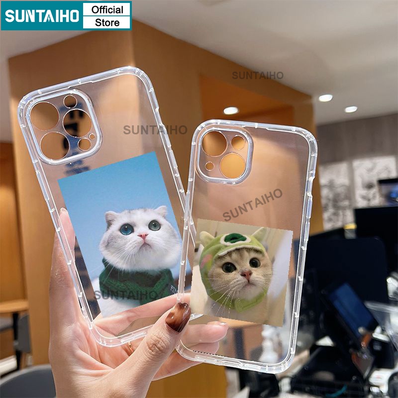 Suntaiho Ốp lưng ốp iphone Ốp Điện Thoại TPU Mềm Trong Suốt Hình Mèo Cho iphone 14 13 12 11 pro max xr x xs max Ip12 pro max 11