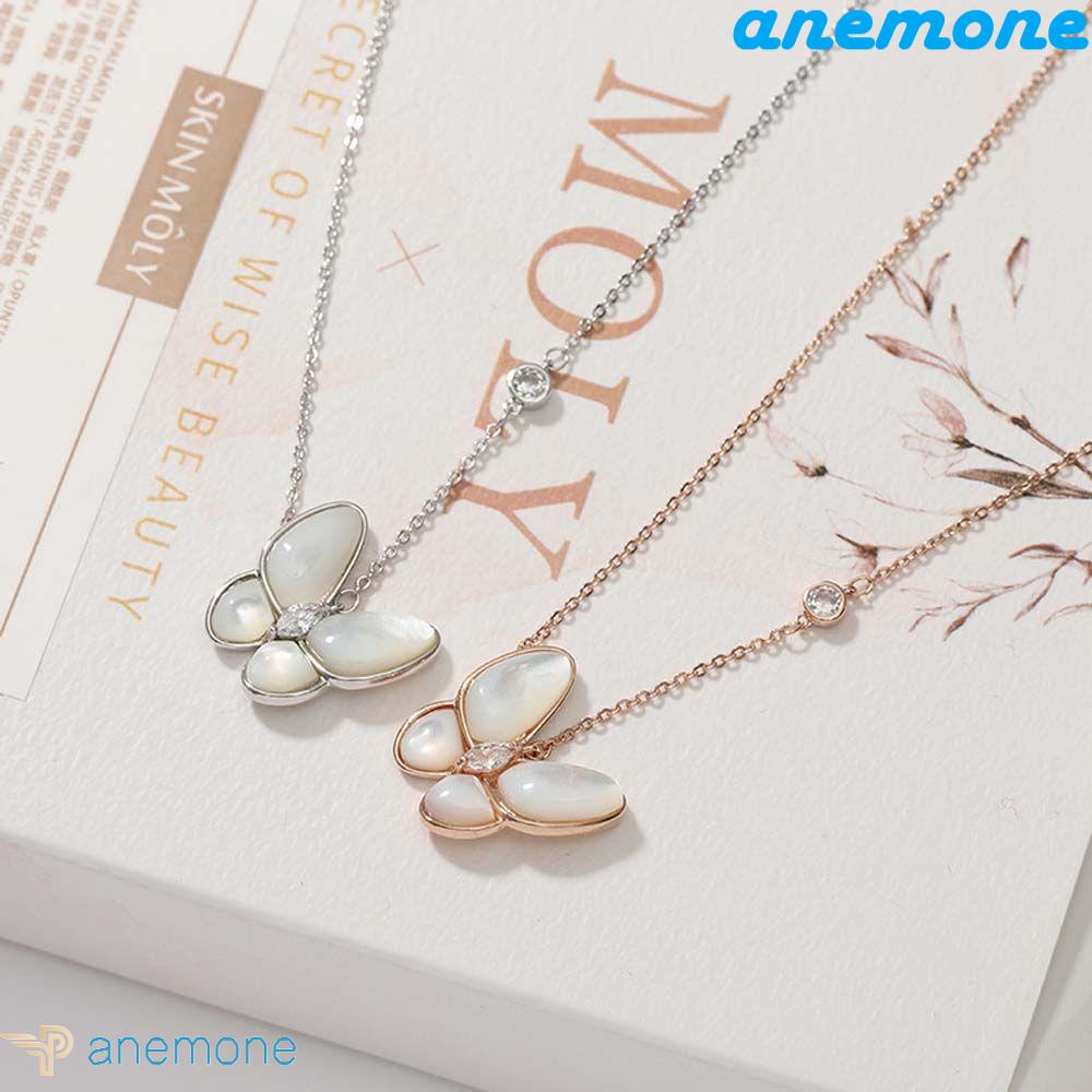 ANEMONE Vòng cổ Hình Bướm Vỏ Sò Phong Cách Hàn Quốc Đơn Giản Cá Tính