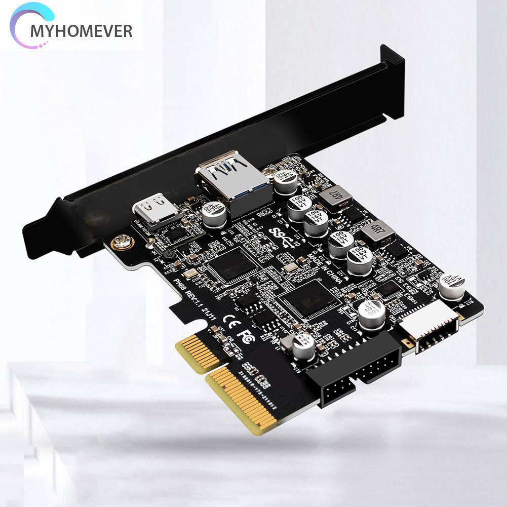 Thẻ ChuyểN ĐổI PCIE 3.0 Sang USB 3.2 10Gbps 19P 20P Full Interface 1xA