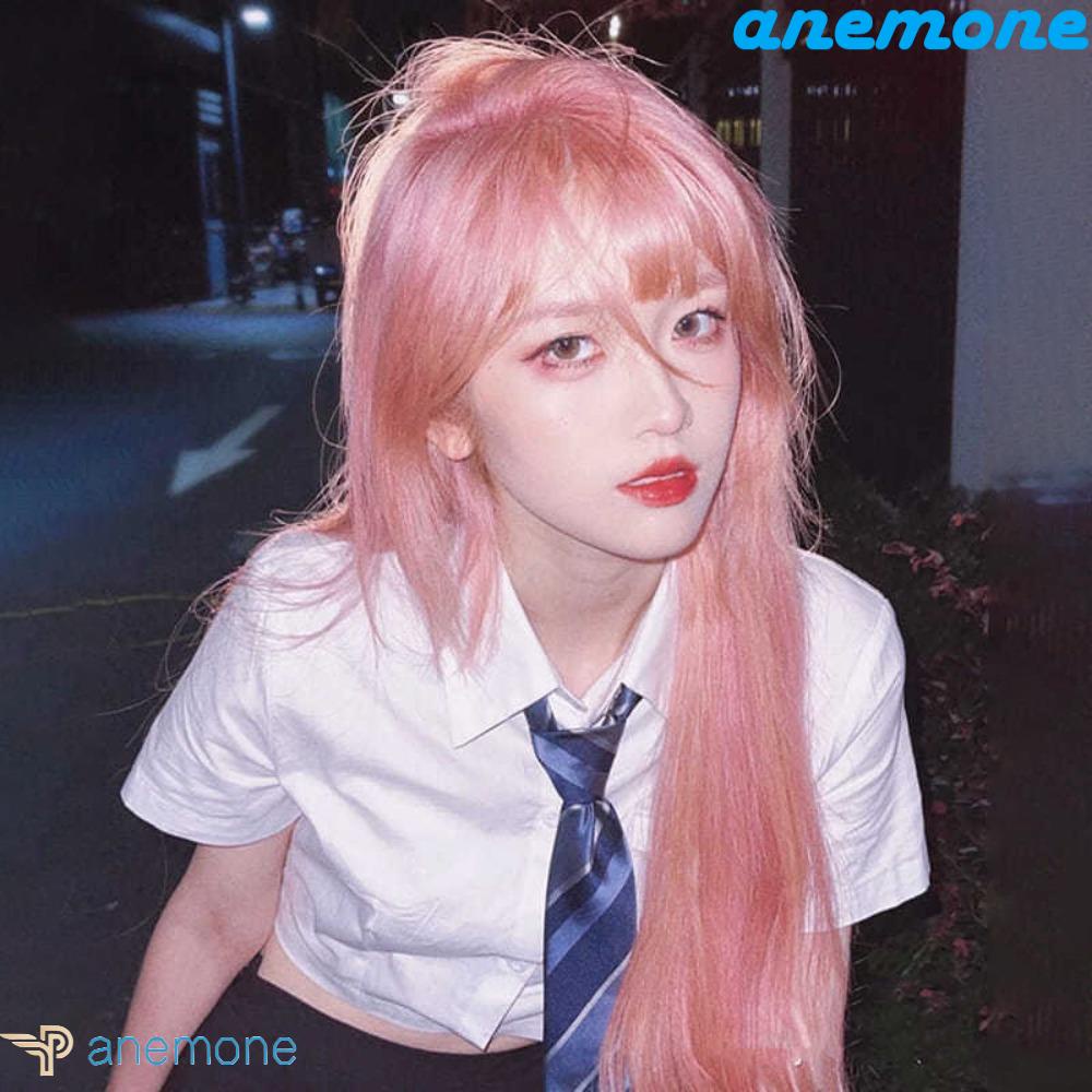 ANEMONE Tóc Giả Dài Thẳng Màu Đỏ Đen Tự Nhiên Cách Nhiệt Dùng Hóa Trang Lolita