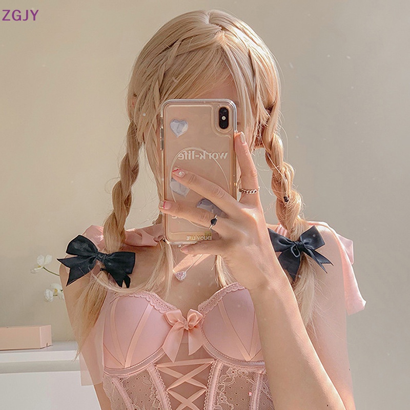 Set 2 Kẹp Tóc Nơ Sa Đuôi Ngựa Thời Trang Mùa Hè Cho Nữ Mới