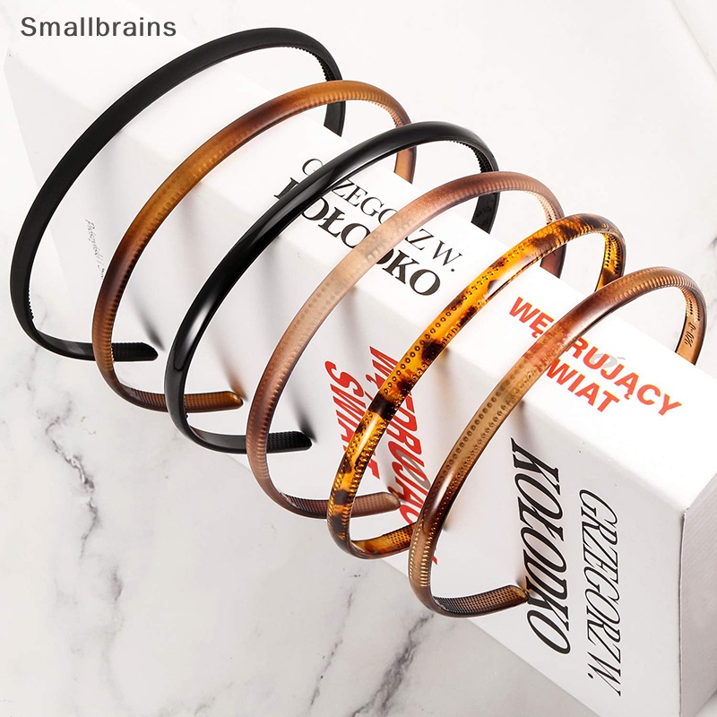 Băng Đô Cài Tóc Bằng Nhựa Acrylic Chống Trượt Màu Trơn Thời Trang Cho Nữ