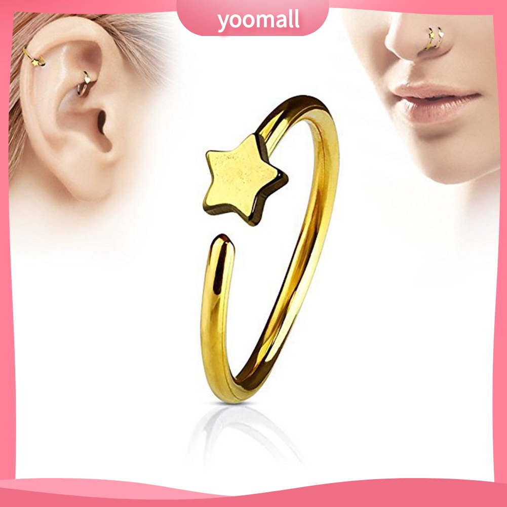 Khuyên Mũi Đính Đá Nhân Tạo Thời Trang Dành Cho Nam Và Nữ