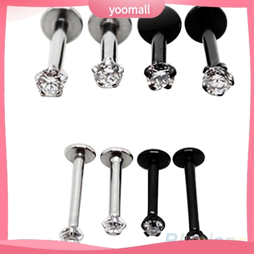 Bộ 2 Khuyên Xỏ Cơ Thể Đính Đá Zircon Thời Trang