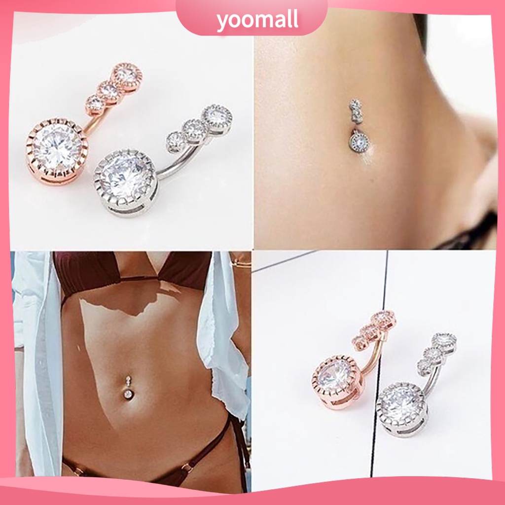 Khuyên Rốn Đính Đá Zircon Thời Trang Cho Nữ