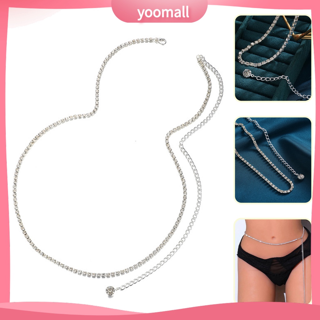 Thắt Lưng Một Lớp Bằng Kim Loại Đính Đá Thời Trang Đi Biển Mùa Hè