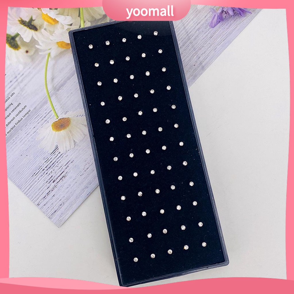 Bộ 60 Khuyên Mũi Bằng Thép Không Gỉ Đính Đá Lấp Lánh Quyến Rũ