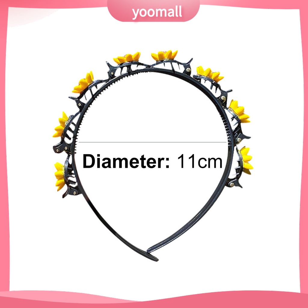 Băng Đô Cài Tóc Đính Hoa Phong Cách Hàn Quốc Xinh Xắn Cho Bé Gái