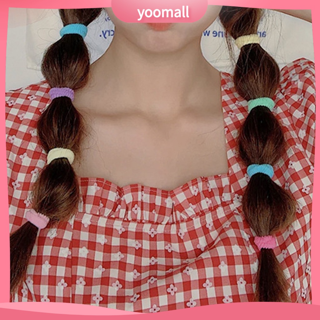 [YM] Set 20 Dây Buộc Tóc Cao Su Co Giãn Độ Đàn Hồi Cao Có Thể Tái Sử Dụng Cho Phái Nữ Hàng Ngày