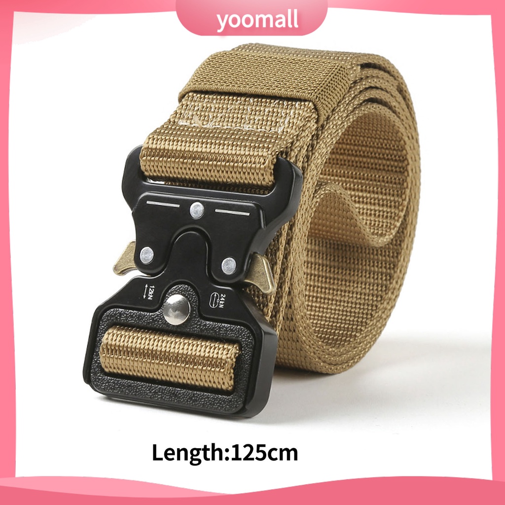 [YM] Thắt Lưng Sinh Tồn Chuyên Nghiệp Màu Trơn Tháo Lắp Nhanh Không Đục Lỗ Có Khóa Điều Chỉnh Mạnh Mẽ Cho