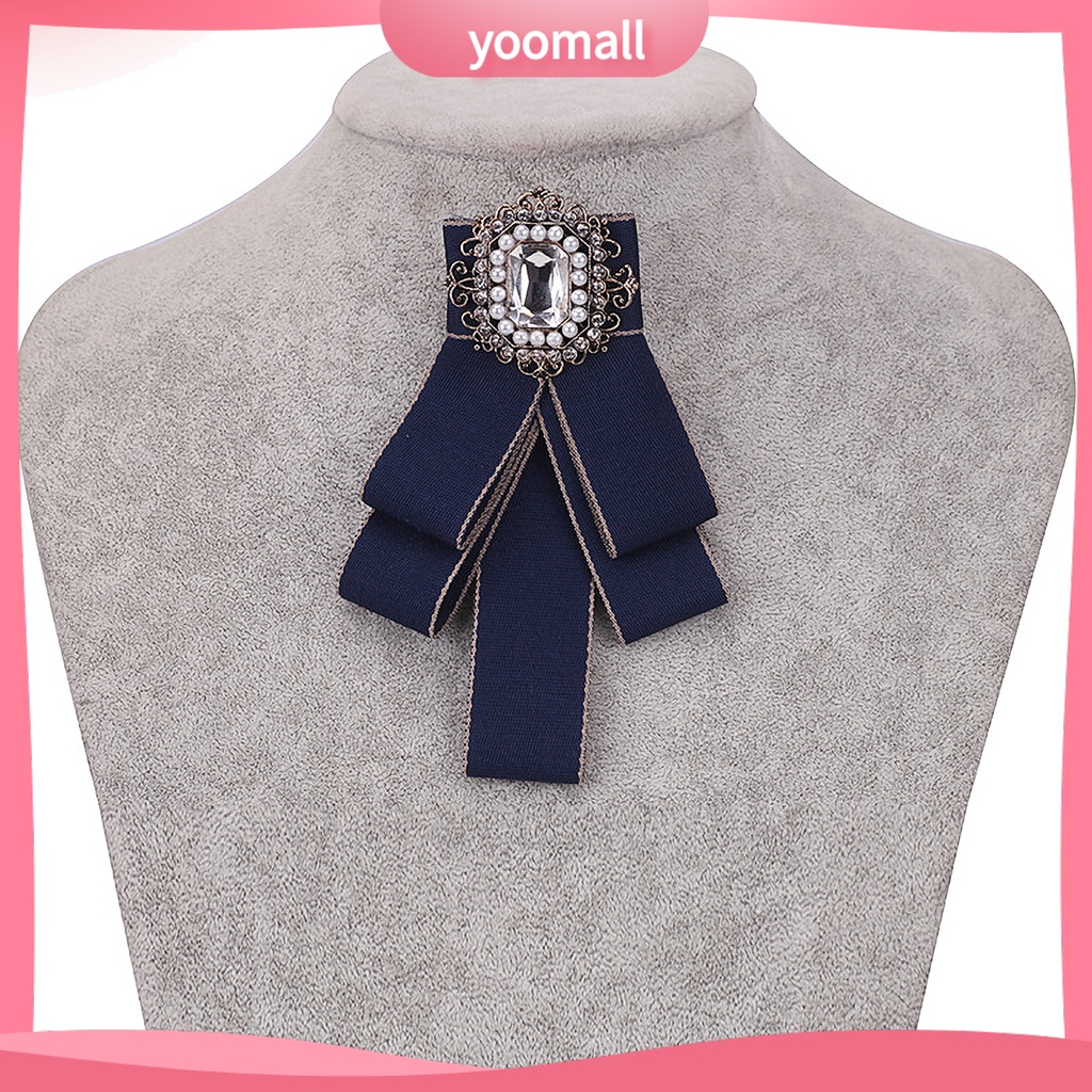 Cài Áo Hình Nơ Đính Đá Thanh Lịch Dành Cho Nữ