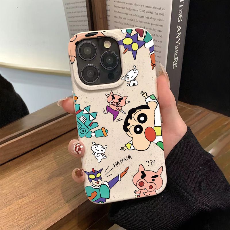 Ốp Điện Thoại Mềm Chống Sốc In Hình Shin-Chan Đơn Giản Cho Iphone 11 max 13 8p 14Pro 127