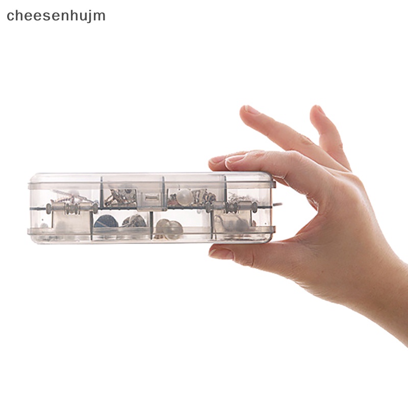 Hộp Đựng Trang Sức Bằng Nhựa Hai Tầng Hình Chữ Nhật Tiện Dụng