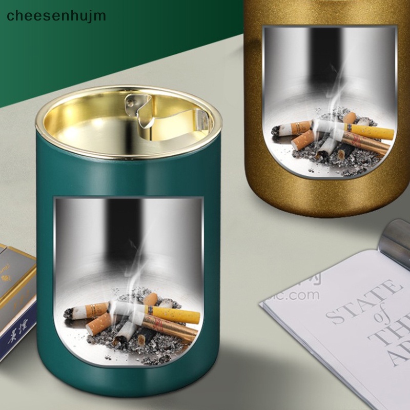 Gạt Tàn Thuốc Hình Tròn Bằng Thép Không Gỉ Cao Cấp