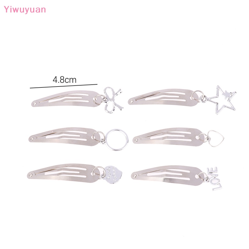 2 Kẹp Tóc Kim Loại Đính Hạt Ngọt Ngào Mới