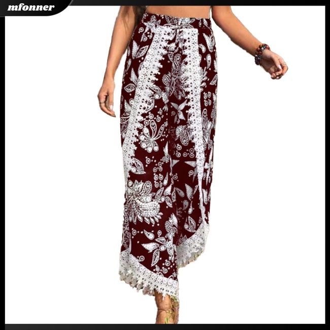 Quần ống rộng Thoáng Khí In Họa Tiết Thời Trang Cho Nữ