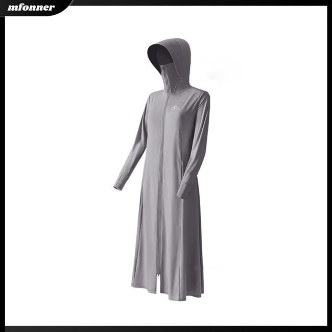 Áo Khoác Chống Nắng / Tia Uv Tay Dài Có Nón Thoáng Khí Thời Trang Mùa Hè Cho Nữ