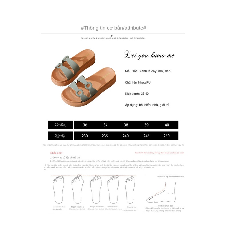 Dép Quai Ngang Đế Dày Chống Trượt Thời Trang Mùa Hè Cho Nữ