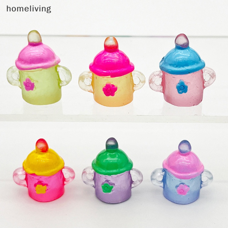 Mô Hình Bình Sữa Em Bé mini Màu Dạ Quang Trang Trí Nhà Búp Bê