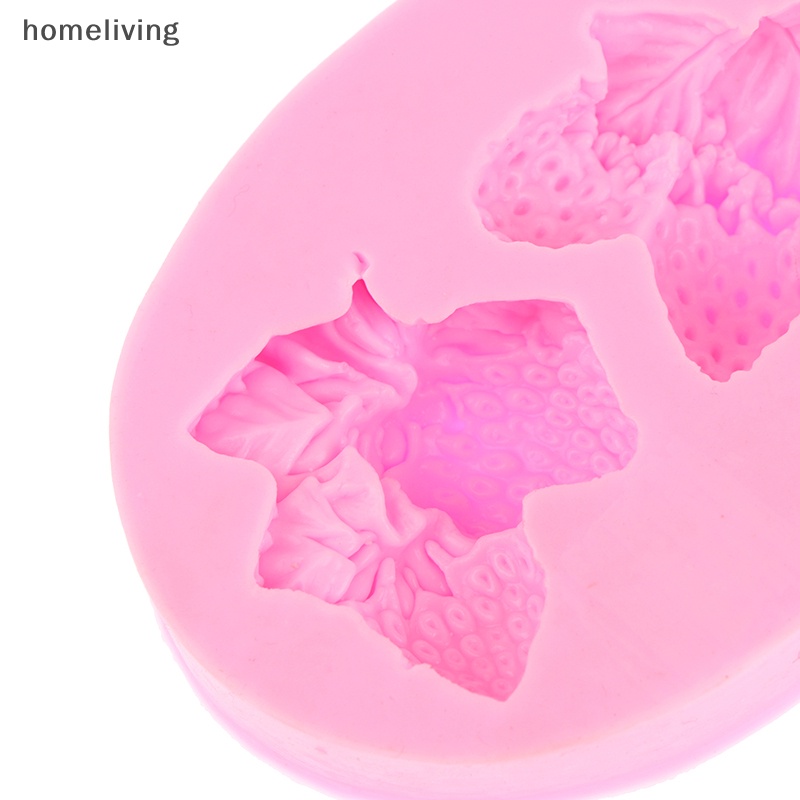 1 Khuôn Silicon Làm Bánh Kẹo Hình Trái Dâu DIY