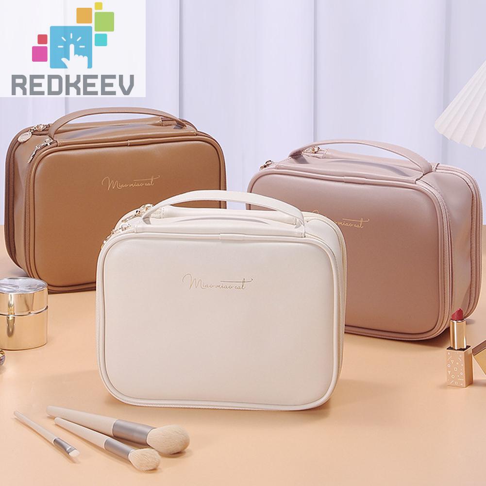 Túi Đựng Mỹ Phẩm Bằng Da PU Hai Lớp Tiện Dụng