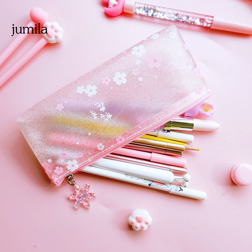 Qr Túi Đựng Bút Trong Suốt In Họa Tiết Cherry Xinh Xắn Dành Cho Học Sinh