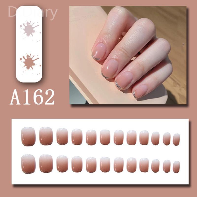 Bộ 24 Móng Tay Giả Màu Nude Có Thể Tháo Rời Siêu Bền Cá Tính