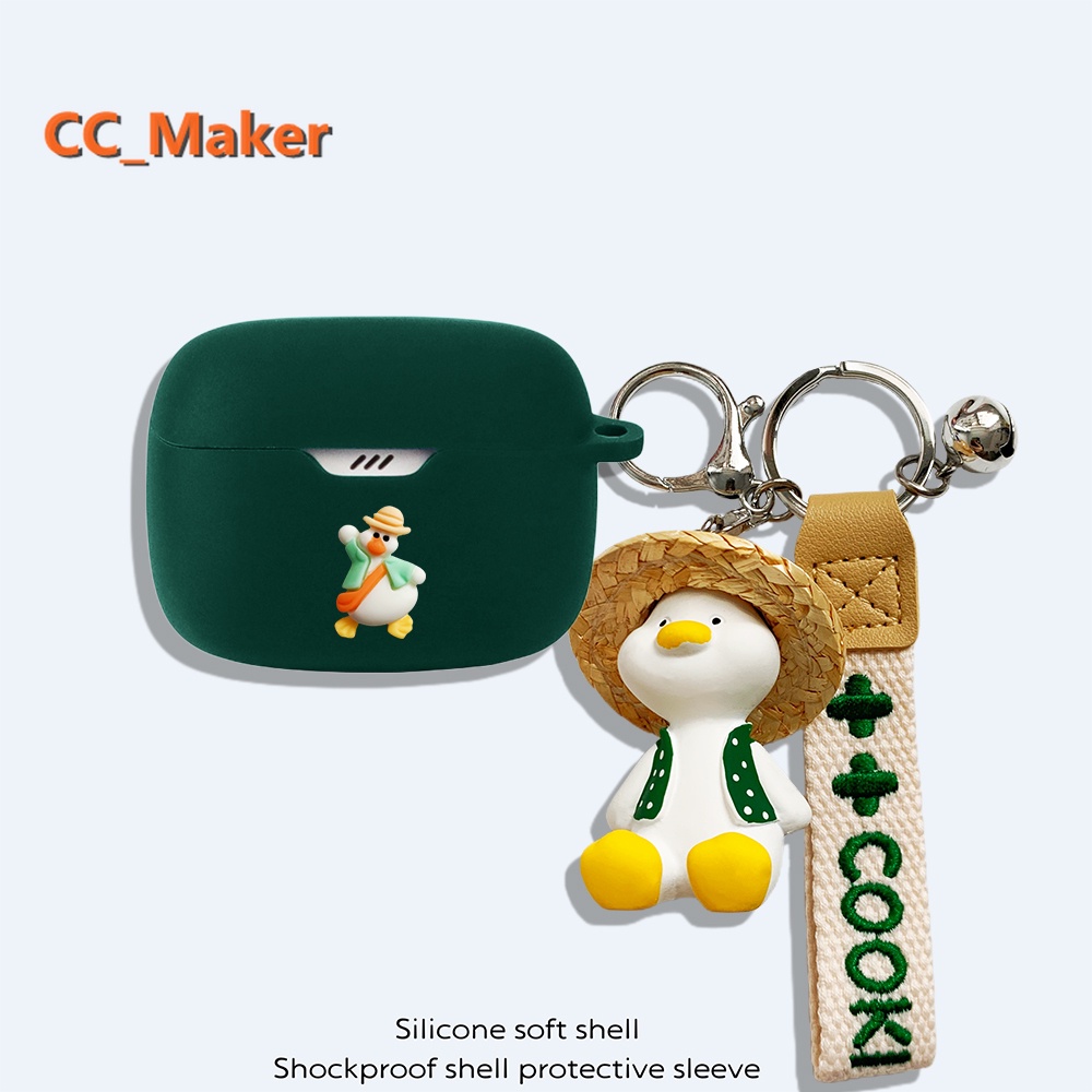 For JBL TUNE Beam Case Cartoon Burger Keychain Pendant Cute Piggy Plush Briquette JBL TUNE Beam Silicone Soft Case Creative Astronaut Lucky Cat Pendant JBL TUNE Buds / JBL T230NC / T130 Cover Soft Case