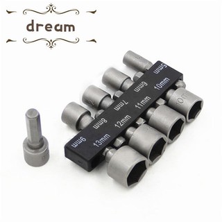 【DREAMLIFE】Durable 1/4" Hex Shank Power Socket Set Impact Holder Accessories Nut Driver