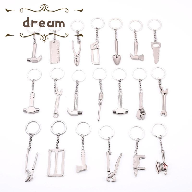 【DREAMLIFE】Unique Metal Wrench Keychain Compact 3D Keyring Cute Car Key Ring Chain