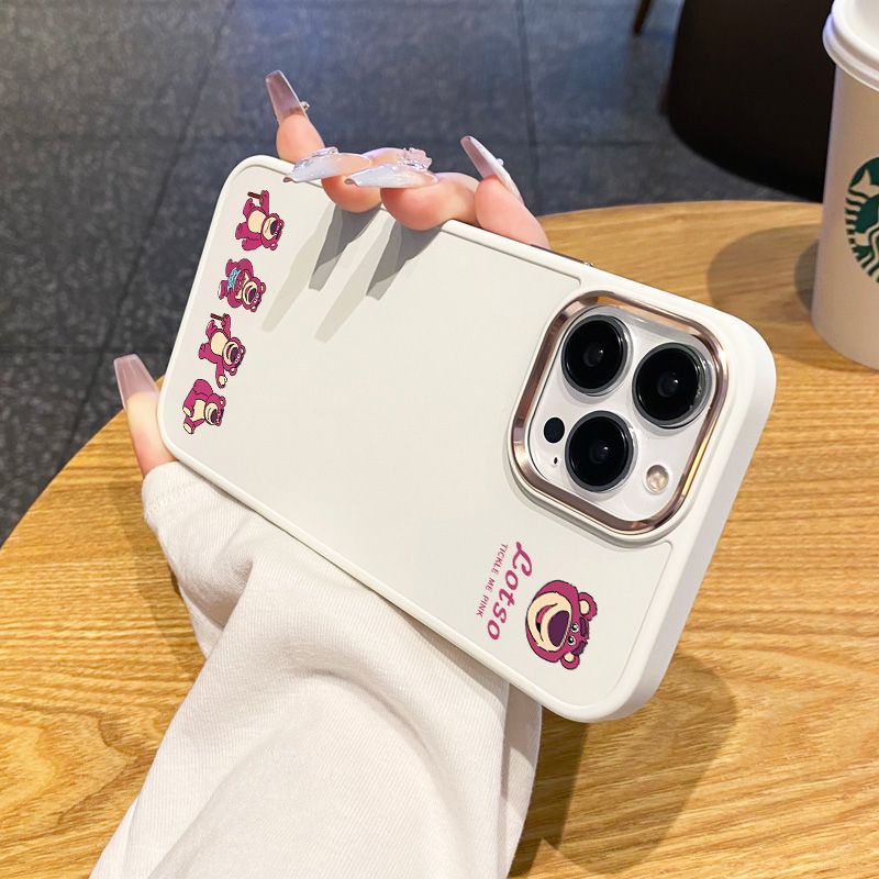 Ốp Điện Thoại Kim Loại Chống Rơi Hình Gấu Hoạt Hình Cho IPhone 7 7plus 8 8plus Xs Xr 11 12 13 14 Pro Plus Promax