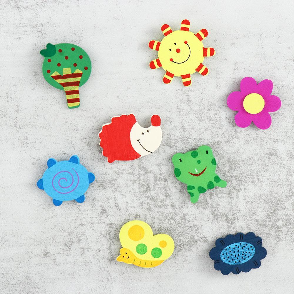 Bộ 12 Túi / Túi Đồ Chơi 12 Món Họa Tiết Hoạt Hình Vui Nhộn Trang Trí Tủ Lạnh