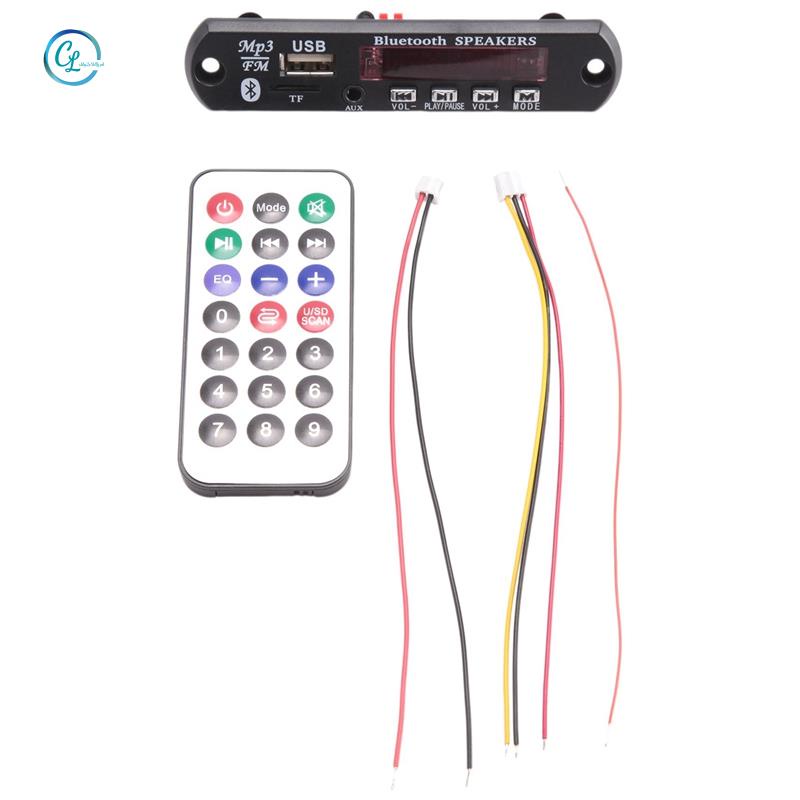 Bảng Mạch Giải Mã Bluetooth 5.0 MP3 DC 5V 12V Hỗ Trợ TF USB AUX Cho Điện Thoại Trên Xe Hơi