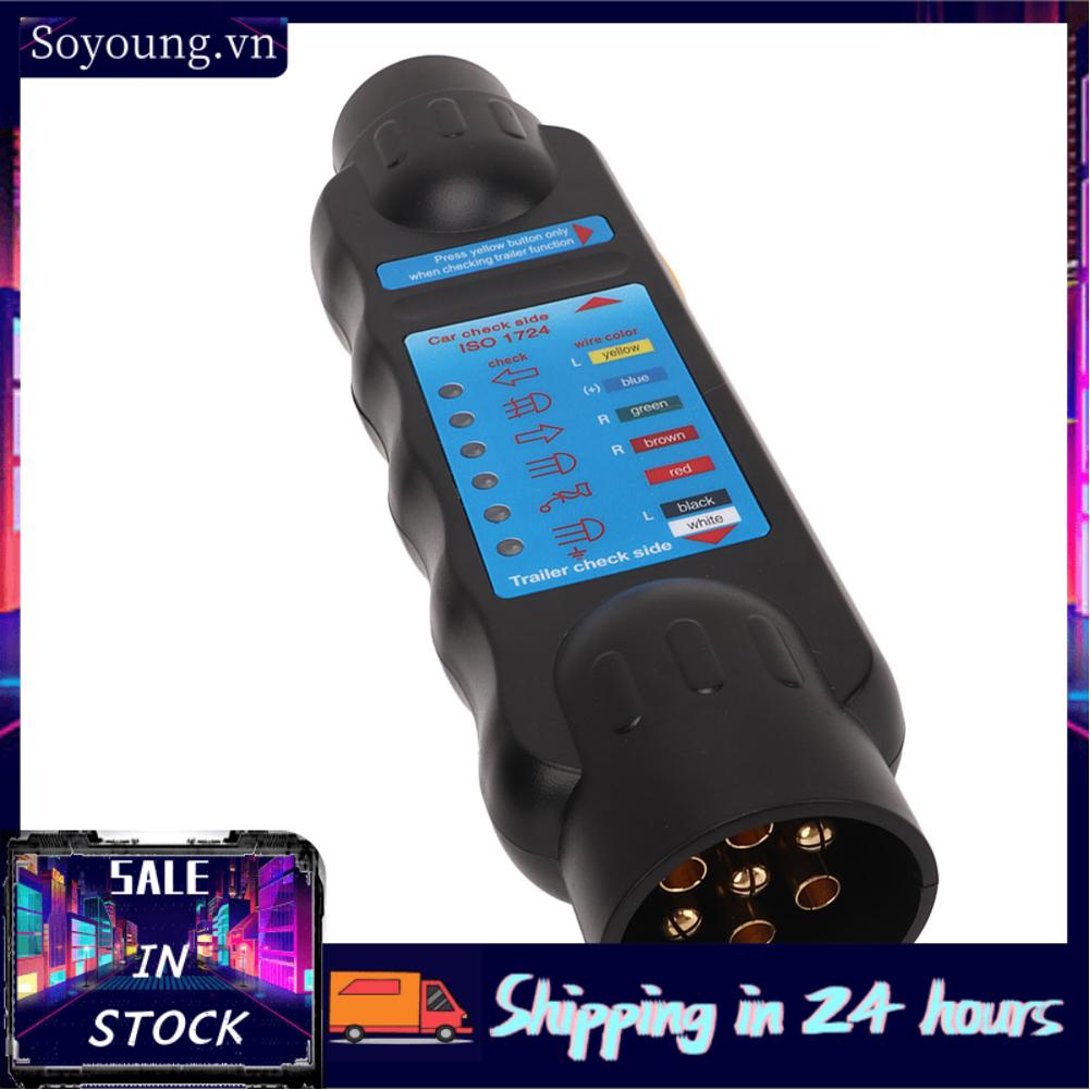 Soyoung Towing Light Diagnostic Tool 7pin Easy Operation 12V Plug and Play Trailer Wiring Circuit Tester  Powered for