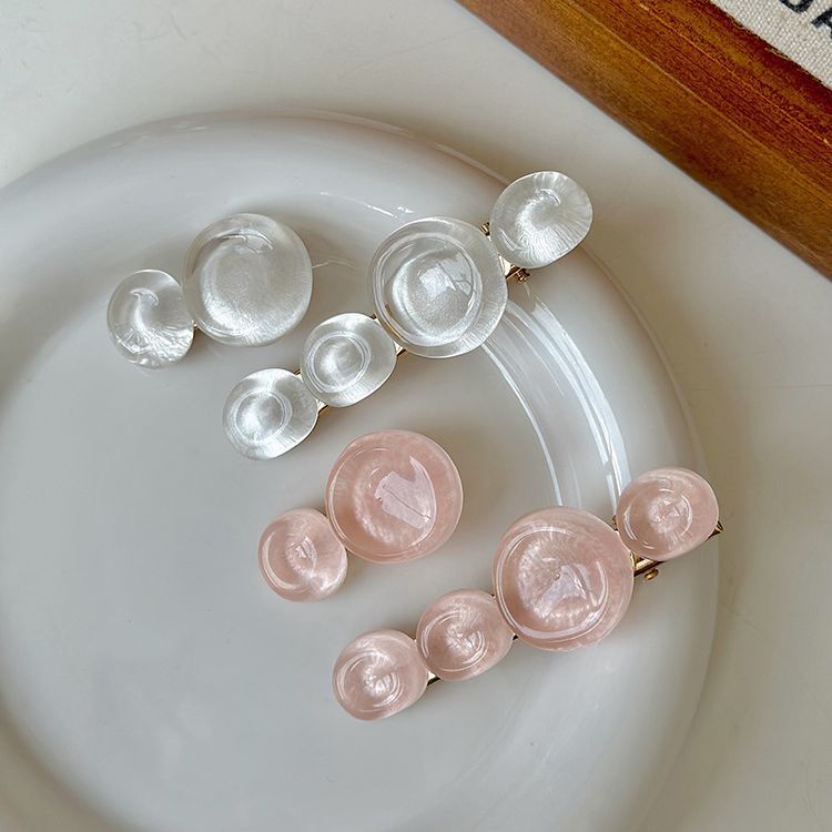 Kẹp Tóc Nữ Hình Tròn Trong Suốt Thời Trang