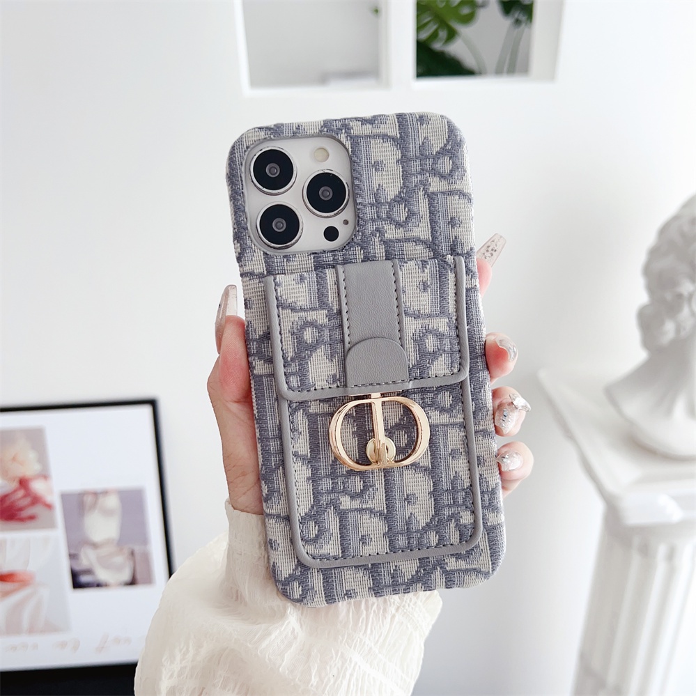 Ốp Điện Thoại Thêu Hình Sang Trọng Kèm Ngăn Đựng Thẻ Và Dây Đeo Cho iPhone 14 Pro Max 13 12 11 Pro Max XR X Xs Max 7 8 14 PLUS