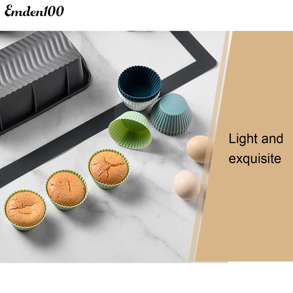 Bộ 12 Khuôn Silicone Làm Bánh Cupcake Chống Dầu