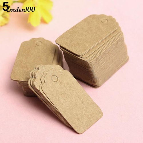 100 Tag Giấy Màu Nâu Vintage Trang Trí Tiệc