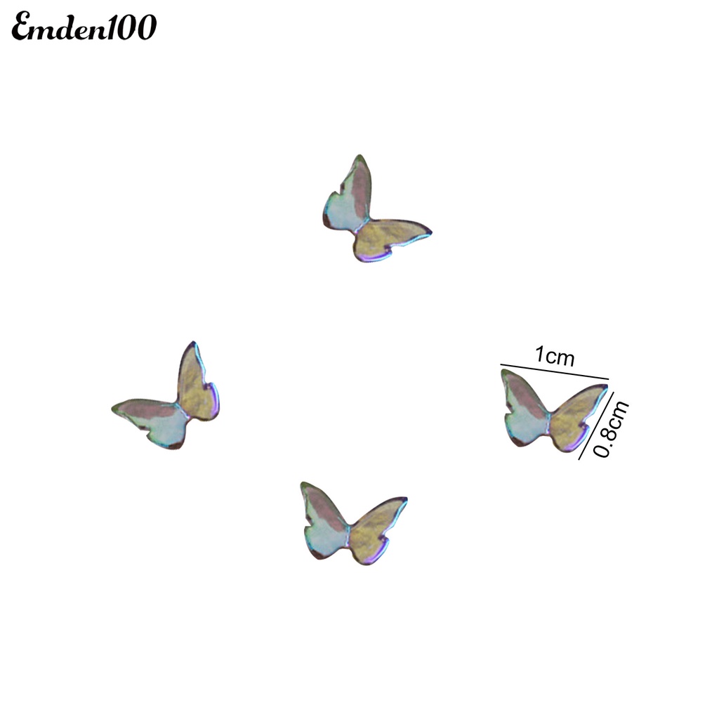 Set 30 Phụ Kiện Trang Trí Móng Tay Hình Bướm 3D Nhiều Màu Sắc