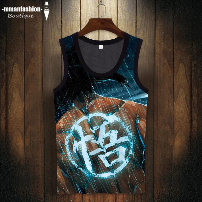 Áo Thun Sát Nách Mỏng In Họa Tiết Hoạt Hình Dragon Ball Phong Cách Trung Hoa