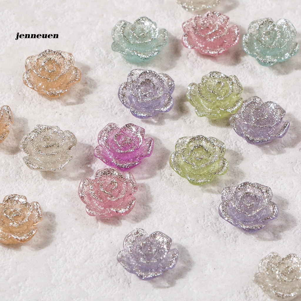 Bộ 50 Bông Hoa Trà 3D Trang Trí Móng Tay / Điện Thoại DIY