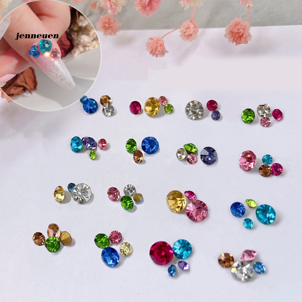 Bộ 300 Đá Đính Trang Trí Móng Tay Nhiều Màu Lấp Lánh