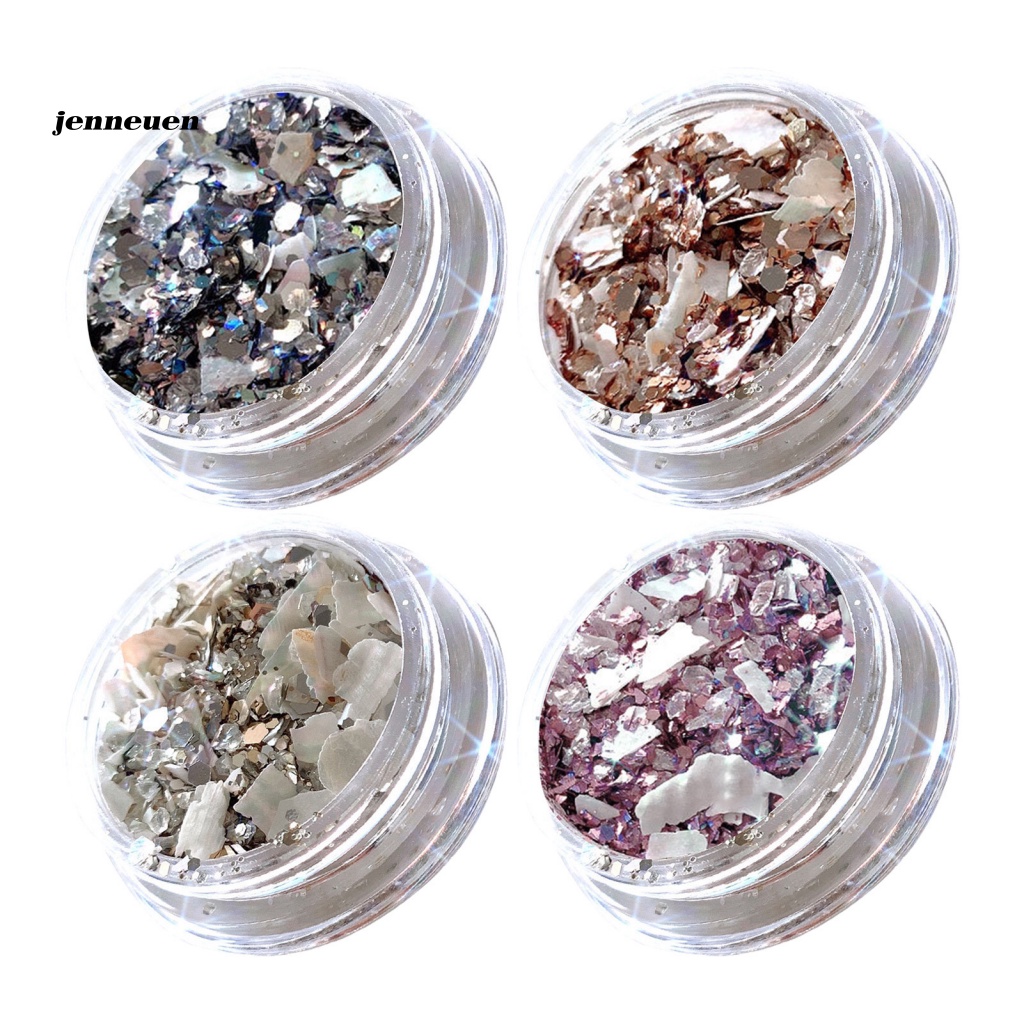 1 Hộp Phụ Kiện Trang Trí Móng Tay Hình Vỏ Sò Lấp Lánh