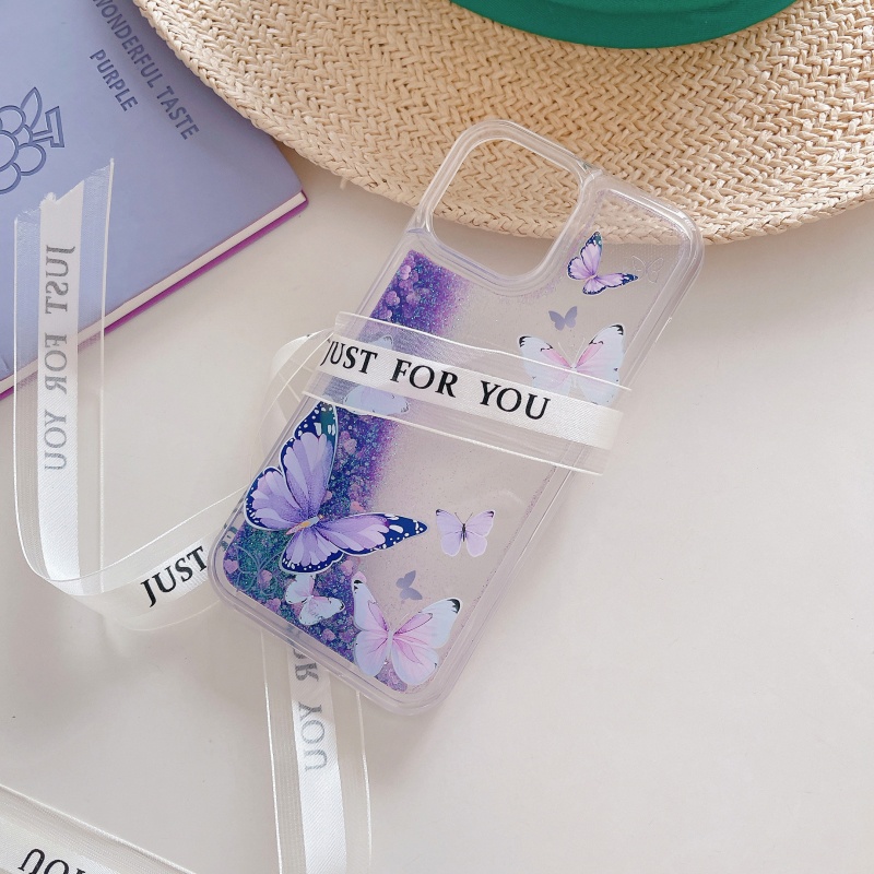 Ốp Điện Thoại Silicon Mềm Trong Suốt Chống Sốc Phối Kim Tuyến Nước Cho iPhone 14 13 12 11 Pro Max 14 Plus