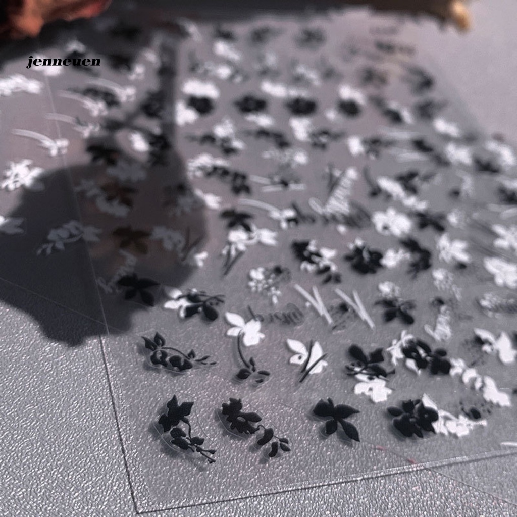 1 Tấm Sticker Dán Móng Hình Hoa Mini Không Đường May Siêu Dính